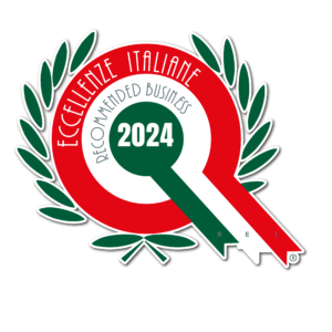 Logo bianco eccellenze italiane 2023- 2024 Settimo Senso Riccione